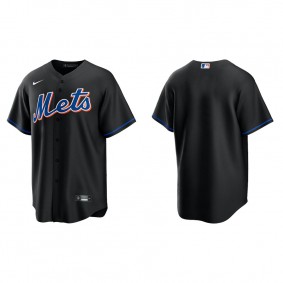 Men's New York Mets Nike Black Alternate Replica Jersey