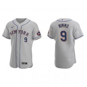 Men's New York Mets Brandon Nimmo Gray Authentic Road Jersey