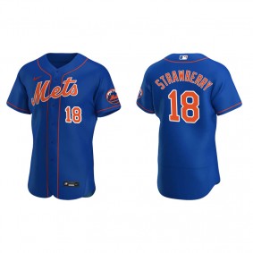 Men's New York Mets Darryl Strawberry Royal Authentic Alternate Jersey