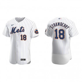 Men's New York Mets Darryl Strawberry White Authentic Home Jersey