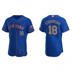 Men's New York Mets Darryl Strawberry Royal Authentic Jersey