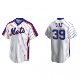 Men's New York Mets Edwin Diaz White Cooperstown Collection Home Jersey