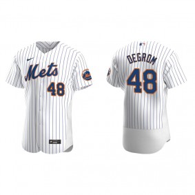 Men's New York Mets Jacob deGrom White Authentic Home Jersey