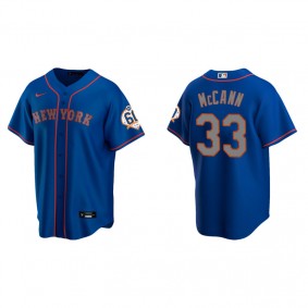 Men's Mets James McCann Royal 60th Anniversary Replica Jersey