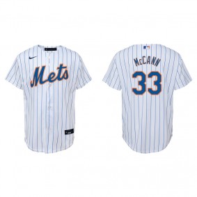 Youth New York Mets James McCann White Replica Home Jersey
