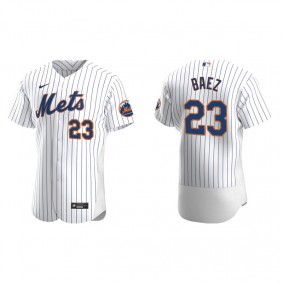 Men's New York Mets Javier Baez White Authentic Home Jersey