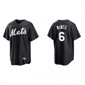 Men's New York Mets Jeff McNeil Black White Replica Official Jersey