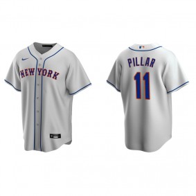 Men's New York Mets Kevin Pillar Gray Replica Road Jersey