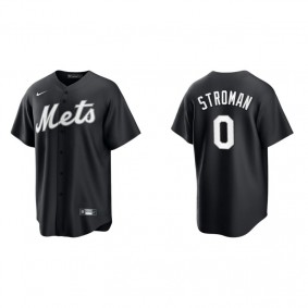 Men's New York Mets Marcus Stroman Black White Replica Official Jersey