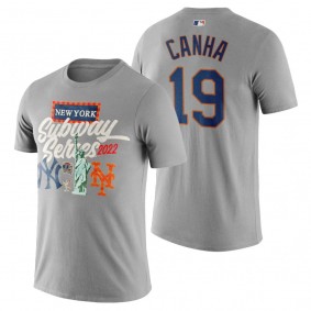 New York Mets Mark Canha Gray 2022 Subway Series CITI Field T-Shirt