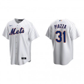 Men's New York Mets Mike Piazza White Replica Home Jersey