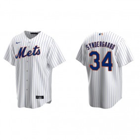 Men's New York Mets Noah Syndergaard White Replica Home Jersey