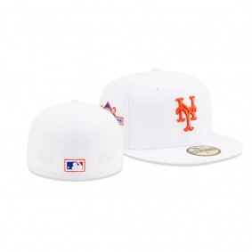 New York Mets Undervisor White 25th Anniversary Patch 59FIFTY Hat