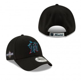 Men's Miami Marlins Black 2023 Postseason 9FORTY Adjustable Hat
