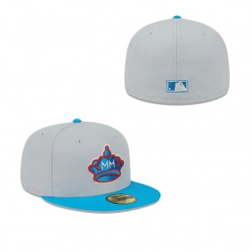 Miami Marlins Metallic City 59FIFTY Fitted Hat
