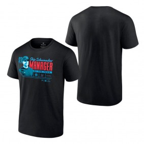 Men's Miami Marlins Skip Schumaker Fanatics Branded Black 2023 NL Manager of the Year T-Shirt