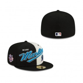 Miami Marlins Split Front 59FIFTY Fitted Hat