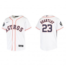 Michael Brantley Youth Houston Astros White 2022 World Series Home Replica Jersey