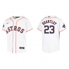 Michael Brantley Youth Houston Astros White 2022 World Series Champions Home Replica Jersey