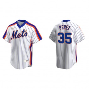 Mets Michael Perez White Cooperstown Collection Home Jersey