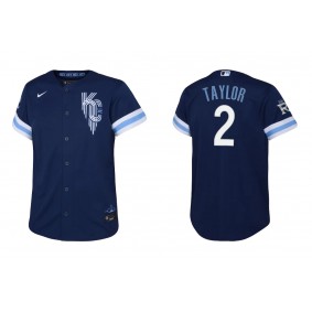 Youth Kansas City Royals Michael Taylor Navy 2022 City Connect Replica Jersey