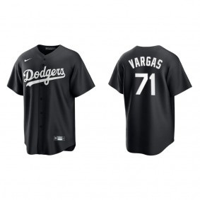 Dodgers Miguel Vargas Black White Replica Official Jersey
