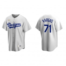 Dodgers Miguel Vargas White Cooperstown Collection Home Jersey