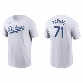 Dodgers Miguel Vargas White Name & Number T-Shirt