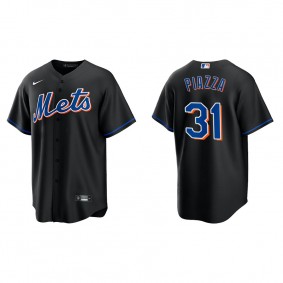 Mike Piazza Men's New York Mets Nike Black Alternate Replica Jersey