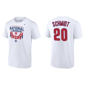 Mike Schmidt Philadelphia Phillies White 2022 National League Champions Locker Room T-Shirt