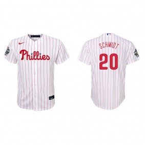 Mike Schmidt Youth Philadelphia Phillies White 2022 World Series Home Replica Jersey