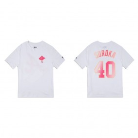 Mike Soroka Atlanta Braves White Blossoms T-Shirt