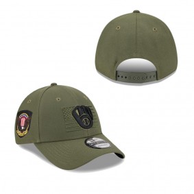 Men's Milwaukee Brewers Green 2023 Armed Forces Day 9FORTY Adjustable Hat