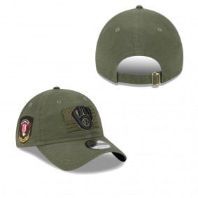Men's Milwaukee Brewers Green 2023 Armed Forces Day 9TWENTY Adjustable Hat