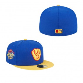 Men's Milwaukee Brewers Royal Yellow Empire 59FIFTY Fitted Hat