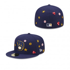 Milwaukee Brewers Sleigh 59FIFTY Fitted Hat
