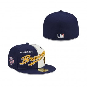Milwaukee Brewers Split Front 59FIFTY Fitted Hat
