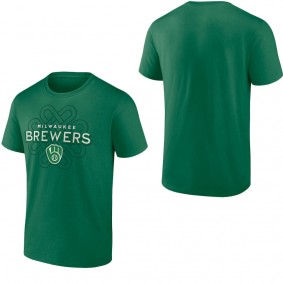 Men's Milwaukee Brewers Fanatics Branded Kelly Green St. Patrick's Day Celtic Knot T-Shirt
