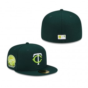 Minnesota Twins New Era 1965 American League Champions 40th Anniversary Color Fam Lime Undervisor 59FIFTY Fitted Hat Green