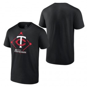 Men's Minnesota Twins Fanatics Branded Black 2023 Postseason Around the Horn T-Shirt
