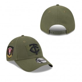 Men's Minnesota Twins Green 2023 Armed Forces Day 9FORTY Adjustable Hat