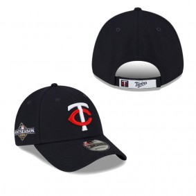 Men's Minnesota Twins Navy 2023 Postseason Side Patch 9FORTY Adjustable Hat