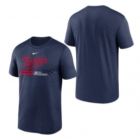 Men's Minnesota Twins Nike Navy 2023 Postseason Authentic Collection Dugout T-Shirt