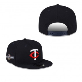 Men's Minnesota Twins Navy 2023 Postseason Side Patch 9FIFTY Snapback Hat