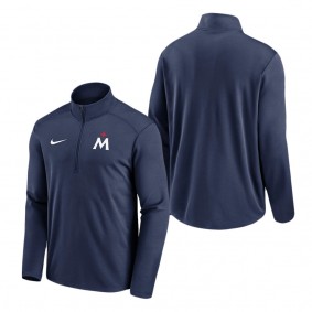 Men's Minnesota Twins Navy 2023 Agility Logo Pacer Performance Half-Zip Pullover Top