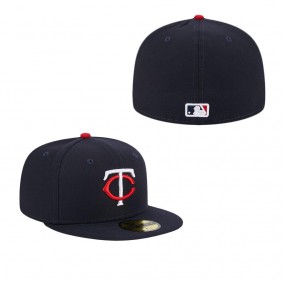 Men's Minnesota Twins Navy Authentic Collection Replica 59FIFTY Fitted Hat