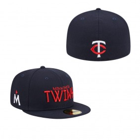 Men's Minnesota Twins Navy Geo 59FIFTY Fitted Hat