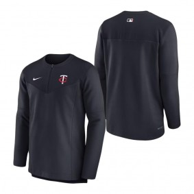 Men's Minnesota Twins Nike Navy Authentic Collection Game Time Performance Half-Zip Top