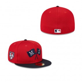 Men's Minnesota Twins Red Navy 2024 Spring Training 59FIFTY Fitted Hat