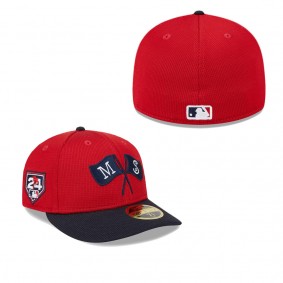 Men's Minnesota Twins Red Navy 2024 Spring Training Low Profile 59FIFTY Fitted Hat